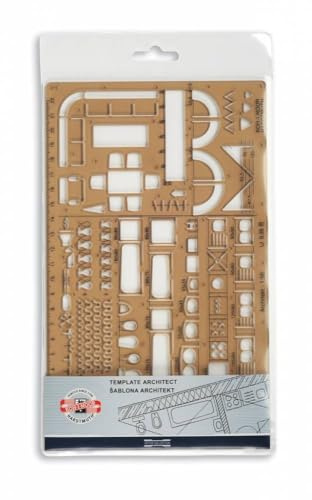 Koh-I-Noor 074921 - Schablone Architekt für technische Zeichnungen von Innenräumen, M 1:50