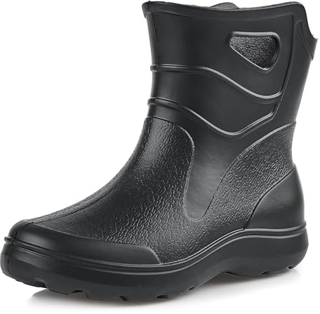 Ladeheid Gummistiefel Damen leichte Eva wasserfeste Schuhe Damen Bequeme und komfortable Gummischuhe KL027D (Schwarz, 39 EU)