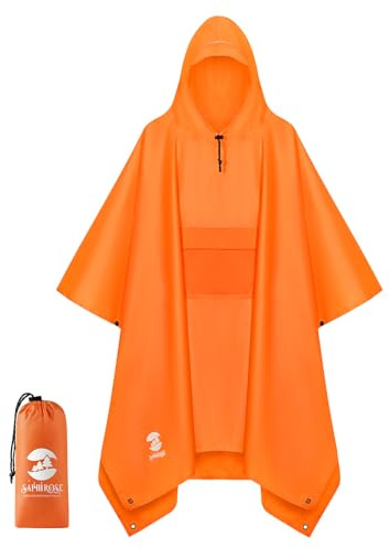 Regnponcho, regnrock, för vuxna, utomhus, med huva, vattentät, med dragkedja
