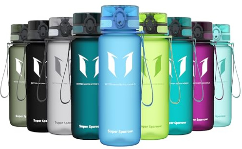 Super Sparrow Sport Vattenflaska - 750ml - Giftfri BPA-Fri och Miljövänlig Tritan Co-polyesterplast - för Löpning, Gym, Yoga, Utomhus och Camping