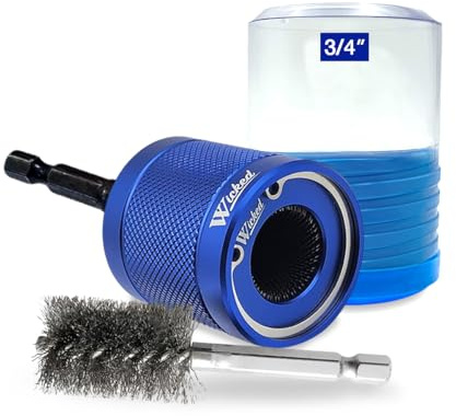 Wicked Rohrreinigungsbürsten-Set für Kupferrohr, 1,9 cm, professionelle Klempnerwerkzeug, industrielle Ganzmetall, robuste Konstruktion, mit baren Teilen