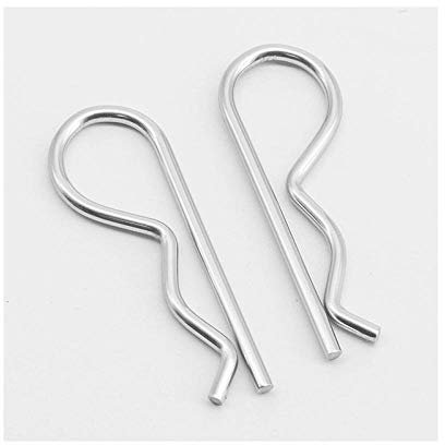 Acciaio inossidabile 304, perno tipo B, perno a forma di R, perno chiuso ad onda, perno diviso, molla a scatto, perno a scatto, perno a scatto, perno di bloccaggio-M2 * 50 (5)