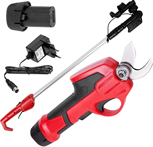 STREND PRO Akku Elektrische Astschere Teleskop | für einfach Garten und Baum Beschneiden | max. 22mm, 170cm Lang teleskopstiel Getriebe gartenschere | 1 x 7.2V Akku enthalten | Akkuschere, Baumschere