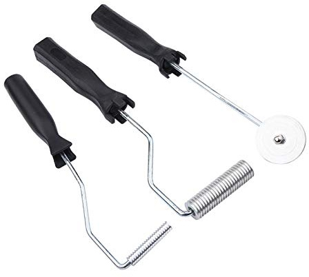 GOTOTOP Kit Rullo in Fibra di Vetro 3PCS, Kit Rullo di laminazione per Utensili a Bolla in Lega di Alluminio in Fibra di Vetro per Composito in Resina Stampo FRP