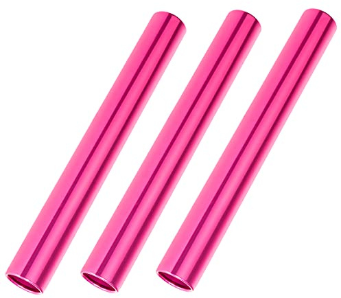 Flylin Relay Baton, Athletics Aluminum Batons Track Field Relay Batons Running Baton for Race Running and Outdoor Sports (3Pcs, Pink)