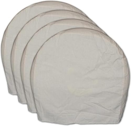 Tire Wheel Covers Wheel Paint Masker 4 Pack 32 Silver Waterproof Dustproof Aluminum Film Cotton Lining Tire Sun/Snow Protectors, Suitable for 24 Diameter tire