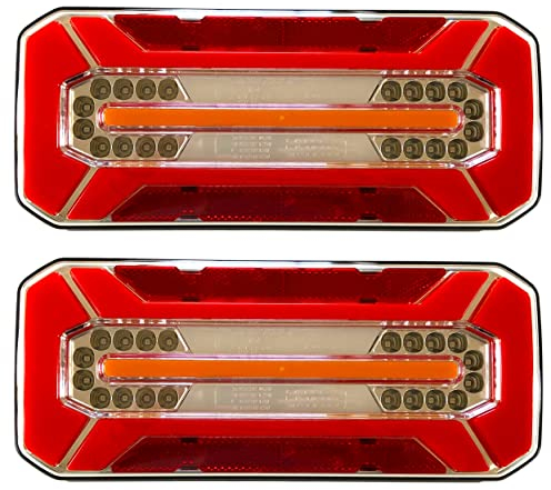 MelTruck® 2 feux arrière LED 6 fonctions 12/24 V L/P feu de position feu antibrouillard camion remorque