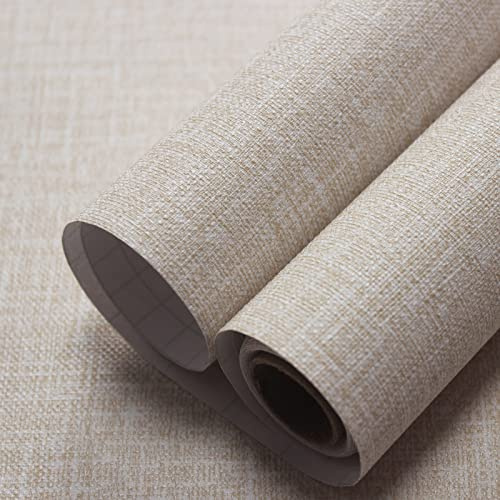 WAPANE Grasscloth - Carta da parati in finto lino, 39,9 x 1000 cm, per armadi/controsoffitti, rimovibile, carta da parati ruvida autoadesiva, in tessuto vinilico impermeabile