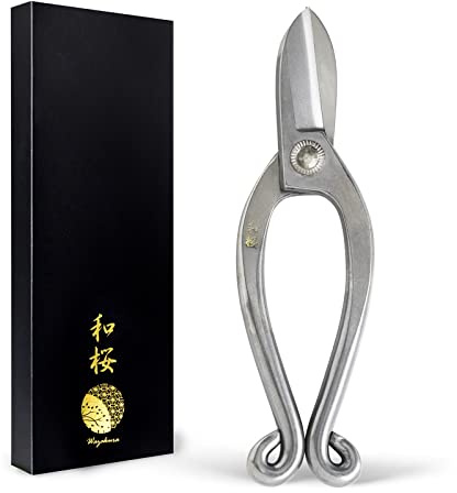 Wazakura Yasugi Stainless Steel Ikenobo Scissors 6.5in (165mm) Professional
