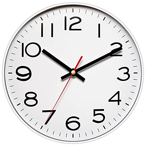 NUOVO 12 Zoll Wanduhr Metallrahmen mit Glasabdeckung Silent Ticking Bewegung Quarz Wanduhr Moderne Quarz Design Dekorative Innenküche…