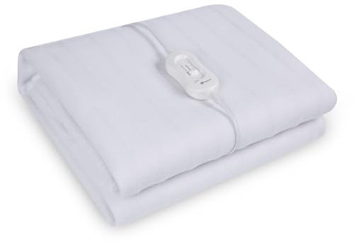 PureMate Luxury Comfort, Double Size Electric Blanket - Microfleece Soft Touch, Heated Fitted Mattress Underblanket - 3 Heat Settings, Machine Washable - 120 x 135cm