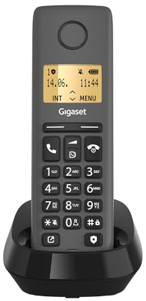 Gigaset PURE 120 - Telefono cordless - Protezione dalle chiamate indesiderate, Nero Antracite [Compatibile in IT, DE, FR, NL, BE, CHE, AUT]