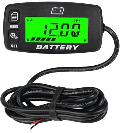 NInE-ROnG 12V 24V 36V 48V Batterieanzeige LCD Batteriekapazität Spannungsanzeige für Blei-Säure-Batterie, Gel-Batterie, Lithium-Eisen-Phosphat-Batterie, Power-Batterie, kundenspezifische Batterietypen