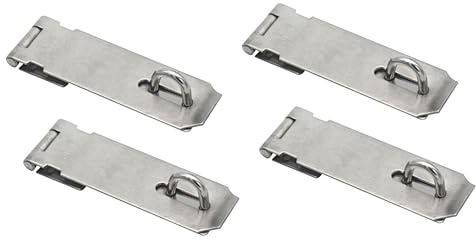 Door Lock Bolts,gate Bolt,Door Bolt,2pcs 3 Double Door Lock Garage Door Hasp Lock Hasp Gate Lock Locking for Door Lock for Door Pad Lock Door Clasp Hasp (Color : Silver, Size : 15.9X3.9cmx3pcs)