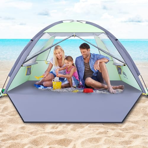 Happy Travel Beach Tent, UPF 50+ UV Protection Sun Shade Shelter for Family
