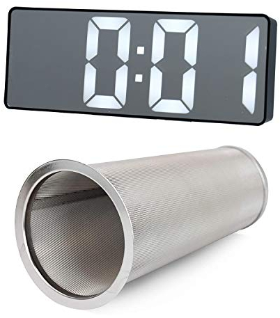 rieder Mirror Alarm Clock Multifunctional LED Clock with Cold Coffee Maker Coffee Filters for Wide Mouth Mason Jar