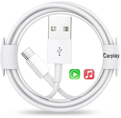 AKWOR 3FT USB A to USB C Car Charging Cable for iPhone 15/16 Series, iPad 10th, Pro/Air/Mini - Carplay Compatible