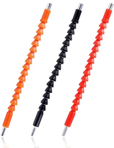 GOLD DEER 3PCS Universal Bit Flexible Screwdriver Extension Drill Bit Extension Impact Driver Rotatable Socket Adapter & Screwdriver Bit Set Bendable Drill Bit Extension Angle Drill Bit Attachment
