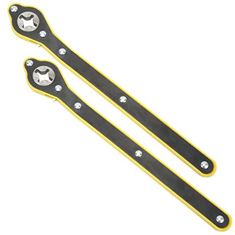 Syrisora Pair 13.4in Car Jack Ratchet Wrench, Long Handle Ratchet Wrench, Labor Saving Tire Wheel Lug Wrench Repair Tool for Cars SUVs Trucks