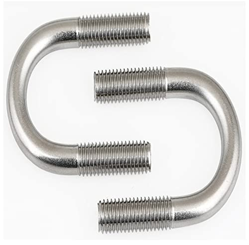 HTFKFW U-Bolzen Befestigungselement aus Edelstahl, M6 * 8-M6 * 133 Edelstahl-Rohrschelle mit U-Schraube zur Befestigung