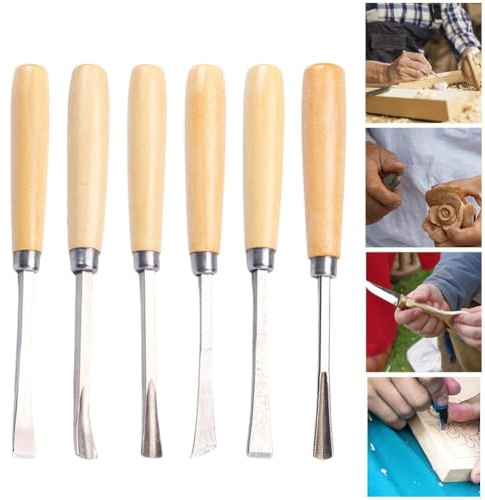 Anfänger Holzschnitzmeißel, Bastelwerkzeug für Detailliertes Holzschneiden, Kreativität anregen (gerade - Halbkreis)