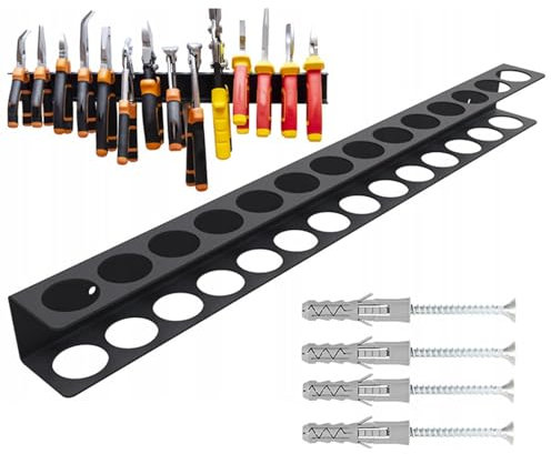 Schraubendreher-Organizer, Zangen-Organizer, Halterung, Werkstatt-Handwerkzeug-Organizer und Aufbewahrung, Hammer- , Zangen-Organizer, Schraubenzieher-Zange, Wandregal, 4 x 4,5 x 4,5 x 39,9 cm,