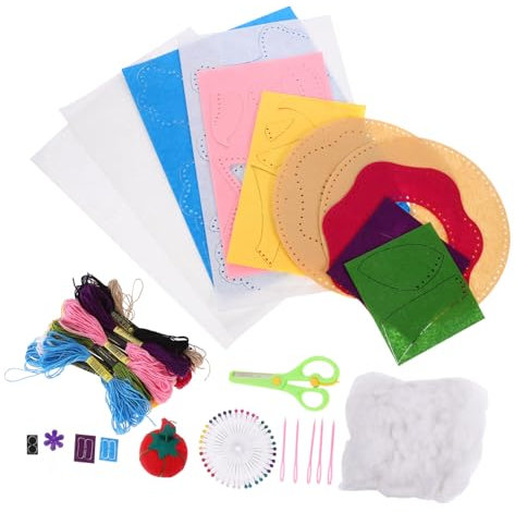 HONMEET 1satz Mädchen Nähset Einhorn Bastelmaterial Filz Nähset Für Mädchen Kreative Mit Niedlichen Tiermotiven Süßigkeiten-einhorn