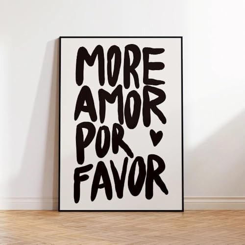 Mehr Amor Por Favor Schwarz Weiß Eklektische Liebe Zitat Wand Kunst Leinwand Poster Drucke Gemälde Bild Für Wohnzimmer Wohnkultur 60x90cm ohne Rahmen