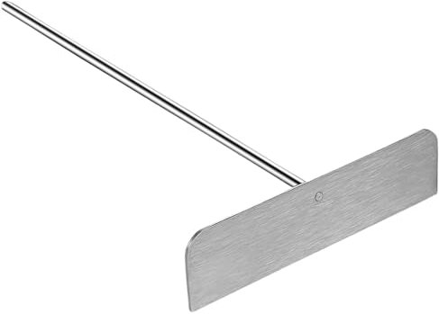 Grill Scraper and Pancake Turner, Metal Spatula, Stainless Steel Scraper, Robust Spatula Set, Crepe Distributor Tool, Removable Handle, Stainless Steel Scraper, Pancake Turner for Efficient and