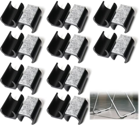 20 Stück Stuhlgleiter Freischwinger Klemmschalengleiter - Filzgleiter Schwingstühle Möbelgleiter 25MM Stuhlgleitern für Parkett mit Filz Set