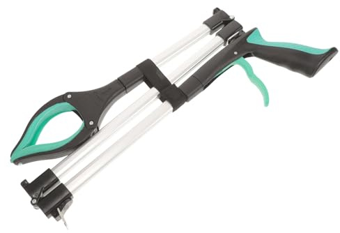 Gadpiparty Pinza Raccogli Rifiuti Pieghevole Tre Sezioni con Impugnatura Ergonomica Antiscivolo Strumento Multiuso per Raccolta Immondizia in Casa e Giardino Facile da Riporre e Maneggiare