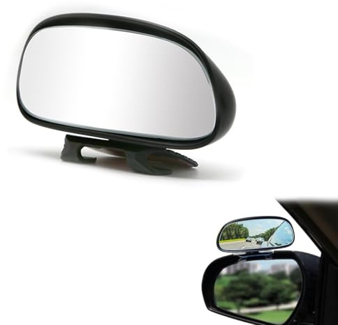 EnixwH 360 Grados Espejo Retrovisor Interior Retrovisores Moto Espejo Convexo Gran Angular Ajustable Muerto para Automóviles Coches Camiones SUV Motocicletas Todo Tipo de Vehículos