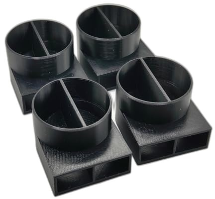 Generisch Luftlenker Aufsatz passend für Truma Heizung, 55 mm Luftstrom Umlenker für Wohnmobil, werkzeuglose Montage, ASA hochtemperaturbeständig, Schwarz Grau Weiß, Made in Germany (1, Schwarz)