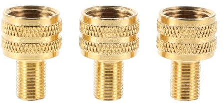 JECOMPRIS 3 Adaptadores De VáLvula De Inflador para NeumáTicos De CamióN Boquilla De Aire Rosca Dorado Accesorios De Repuesto para Compresor Compatible con NeumáTicos Grandes Y AgríColas