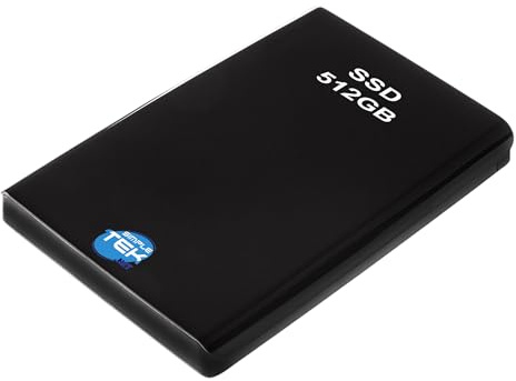 SIMPLETEK - Unidad SSD externa portátil de 512GB - USB 3.2 Gen 1 - Conexión USB-C/Type-C para PC, Laptop y Consola