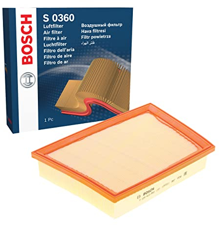 Bosch S0360 Car Air Filter - Separates Particles from the Air Intake - Moisture-resistant plus High Tensile Strength