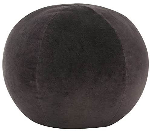 vidaXL Sittpuff bomullssammet 50x35 cm antracit