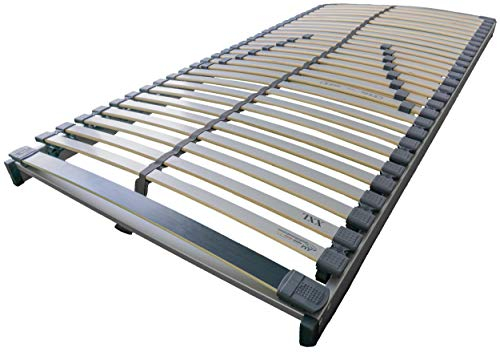 AM Qualitätsmatratzen Stabiler Lattenrost 90x200 bis 250kg mit 30 Federleisten - Made in Germany - Stabiles Lattenrost für Übergewichtige - Bettrost XXL für schwere Matratzen fertig montiert