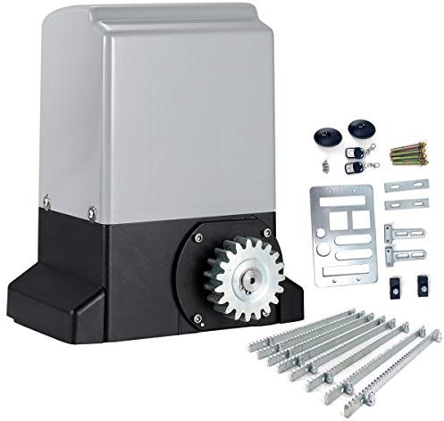 Cozyel Schiebetorantrieb Torantrieb Schiebetor Toröffner Tor Antrieb bis 2000 kg, 750 W Motor, Elektrischer Schiebetorantrieb mit Fernbedienung, 4M Zahnstangen, Infrarotsensor