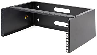 StarTech.com 4U Wall Mount Network Rack - 14 Inch Deep (Low Profile) - 19 Patch Panel Bracket for Shallow Server and IT Equipment, Network Switches - 44lbs/20kg Weight Capacity, Black (WALLMOUNT4)