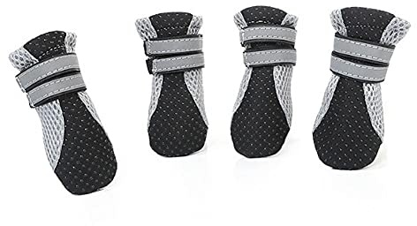 TOSSPER 4pc Hund Schuhe Welpen Schutz Hund Stiefel Im Freien Weiche Unterseite Für Cat Chihuahua Regen Stiefel wasserdichte Stiefel