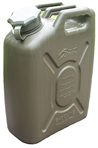 BHBXZZDB Portable Plastique Bidon Essence 20L Bec Verseur Voiture Moto, Essence, Diesel et Huile Conteneur/Reserve Canister/Petrol Can, Vert