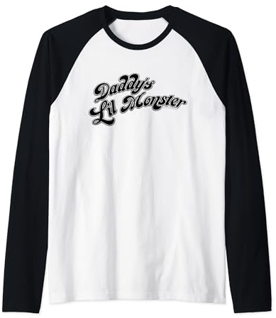 DC Comics Suicide Squad Daddys Lil Monster Raglan Baseball Tee