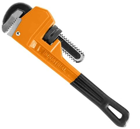 VIRSUS Chiave Giratubi Modello Americano 810, diametro massimo serraggio 34 mm, in acciaio al carbonio, antiruggine, con apertura regolabile, ganasce dentate (250mm (10”))