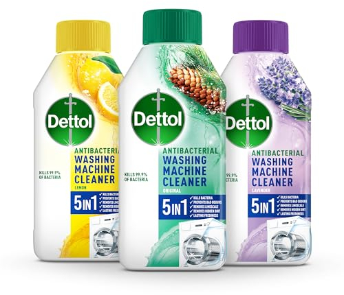Dettol Washing Machine Cleaner 250ml - Triple Pack - 1 Lavender - 1 Lemon - 1 Original