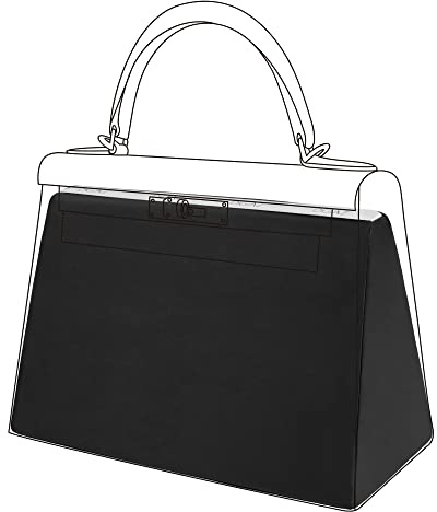 DGAZ Soie Coussin de Sac à Main Pour Sac à Main de Luxe Kelly 25/28/32/35, Femmes Organisateur de Sac à Main (KL32, Noir)