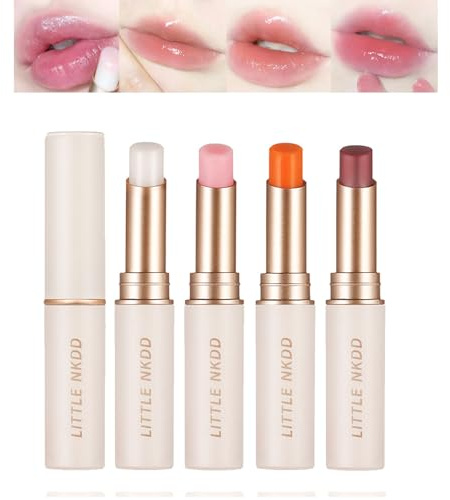 4Pcs getönten Lippenbalsam Set Lippenfarbe wechselnden Lippenstift, Magie PH Farbwechsel Gelee Lippenstift Lippenbalsam, Frauen labiales labiales magicos mate 24 horas originales