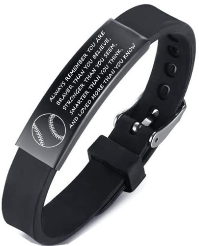 KBNSUIAN Inspirierende Sport Schmuck für Jugendliche Erwachsene, Maßgeschneidert Tennis Armband Personalisierte Sportliche Silikon Armreif für Sport Fans Geschenk, Schwarz
