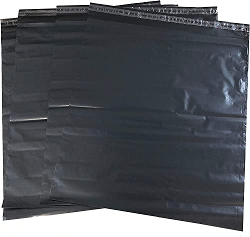 Lote de 100 bolsas de envío de 50 x 60 cm, color negro, extra gruesas.