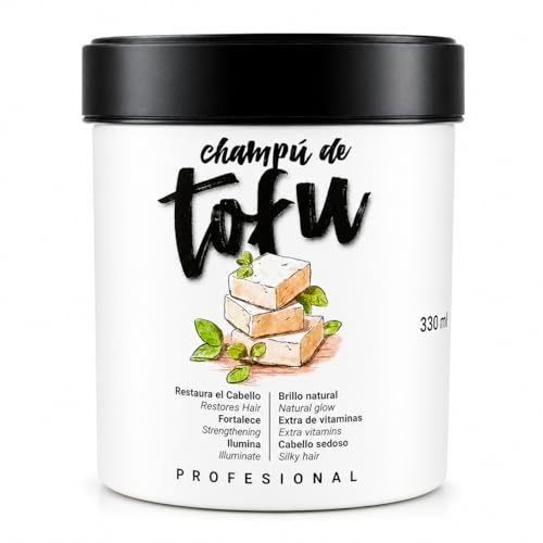 Champú de Tofu - BELKOS BELLEZA - Reparación Fortaleza Brillo Sedosidad Proteína Vegetal Vegana Aroma Quinoa Karité - sin Parabenos Silicona Sales Aluminio Ftalatos - 330 ml